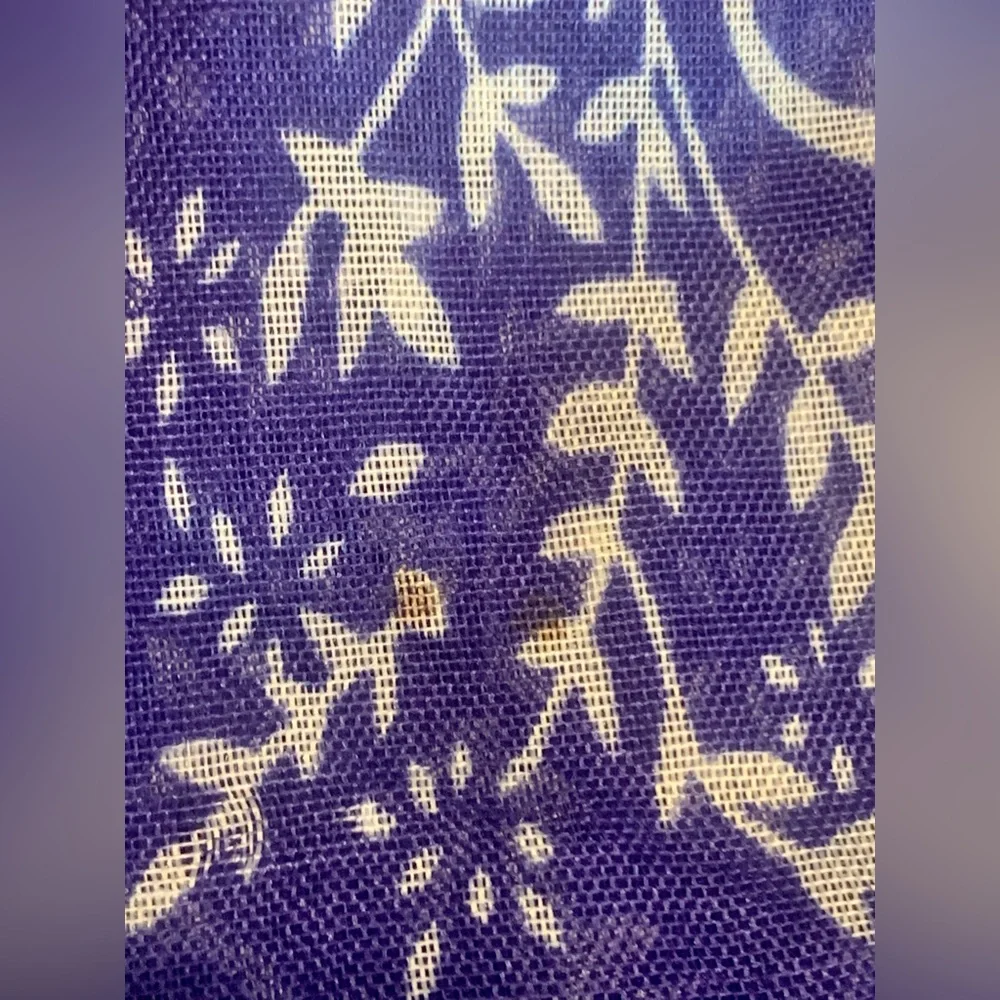 Blue and white chinoiserie inspired print lightweight infinity scarf